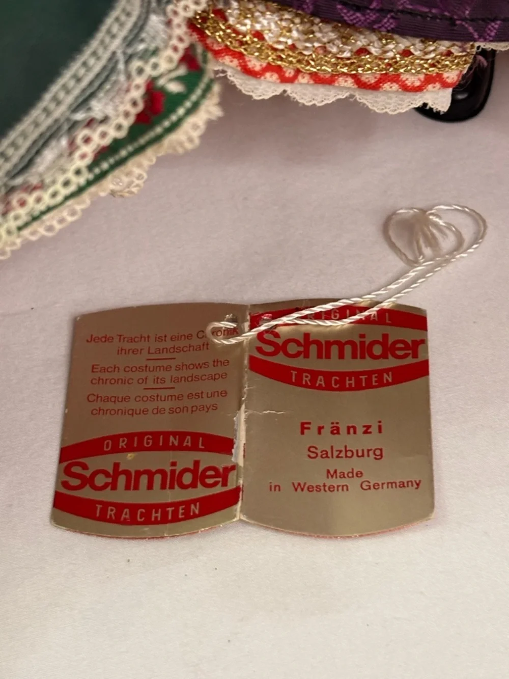 Schmidt Vintage West Germany Dolls Traditional Dress (Set of 2)